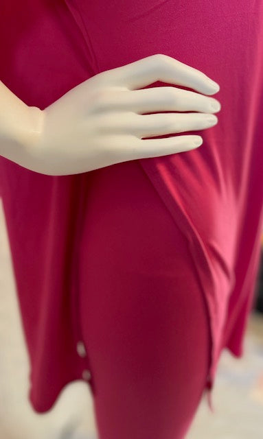V-Neck Side Slit Top and Leggings Set