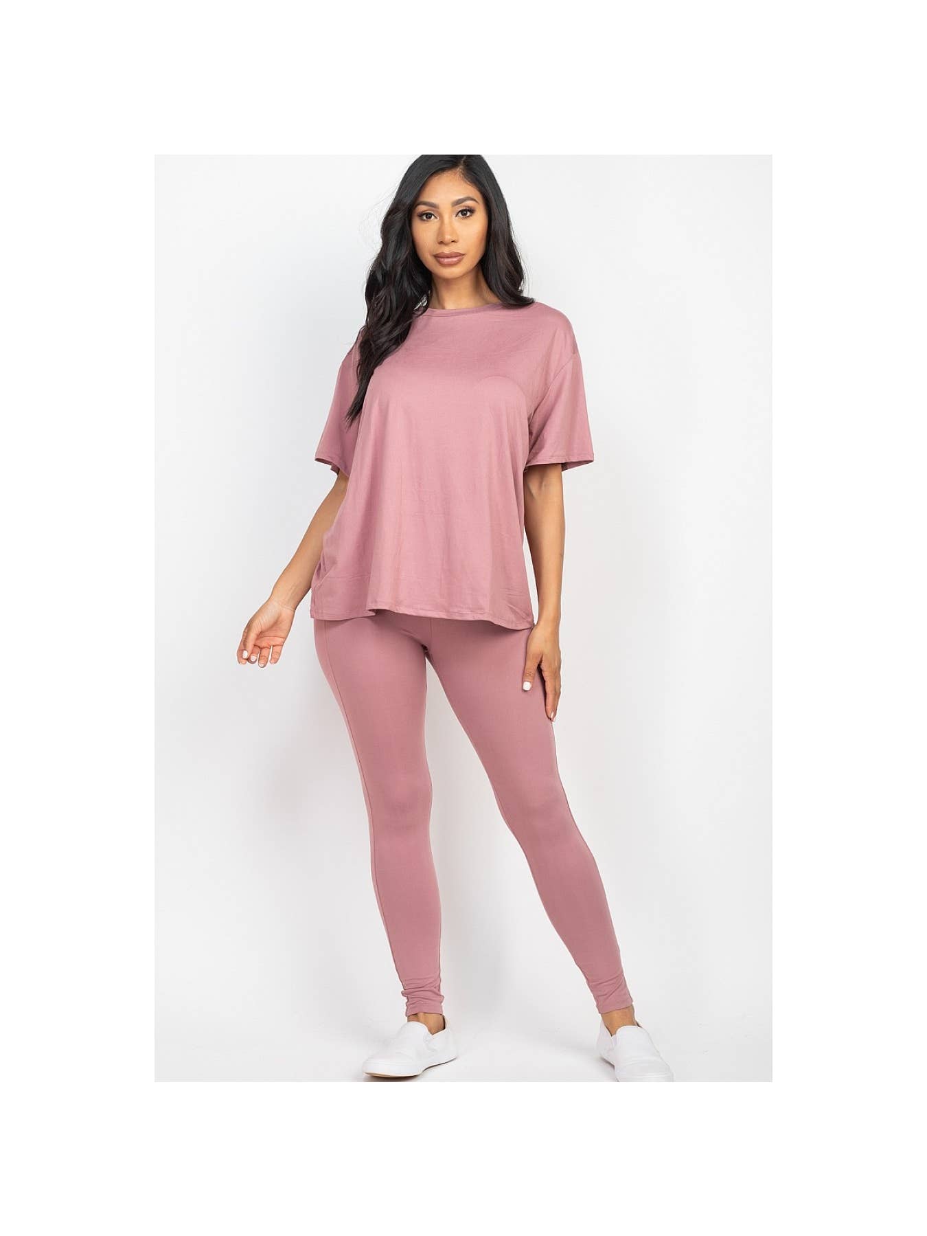 Blush Oversized Top & Leggings Set