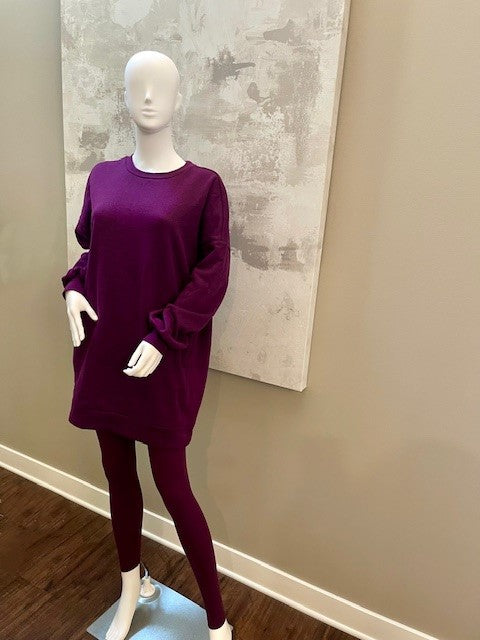 Oversized Round Neck Longline Sweatshirt