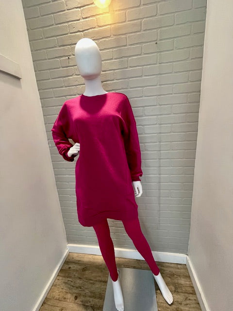 Oversized Round Neck Longline Sweatshirt